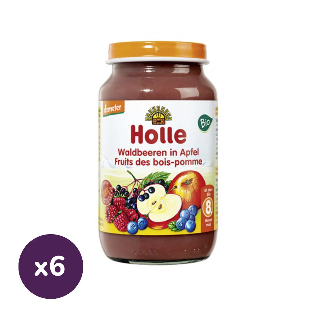 Holle Bio Junior almapüré erdei gyümölcsökkel (6x220 g)