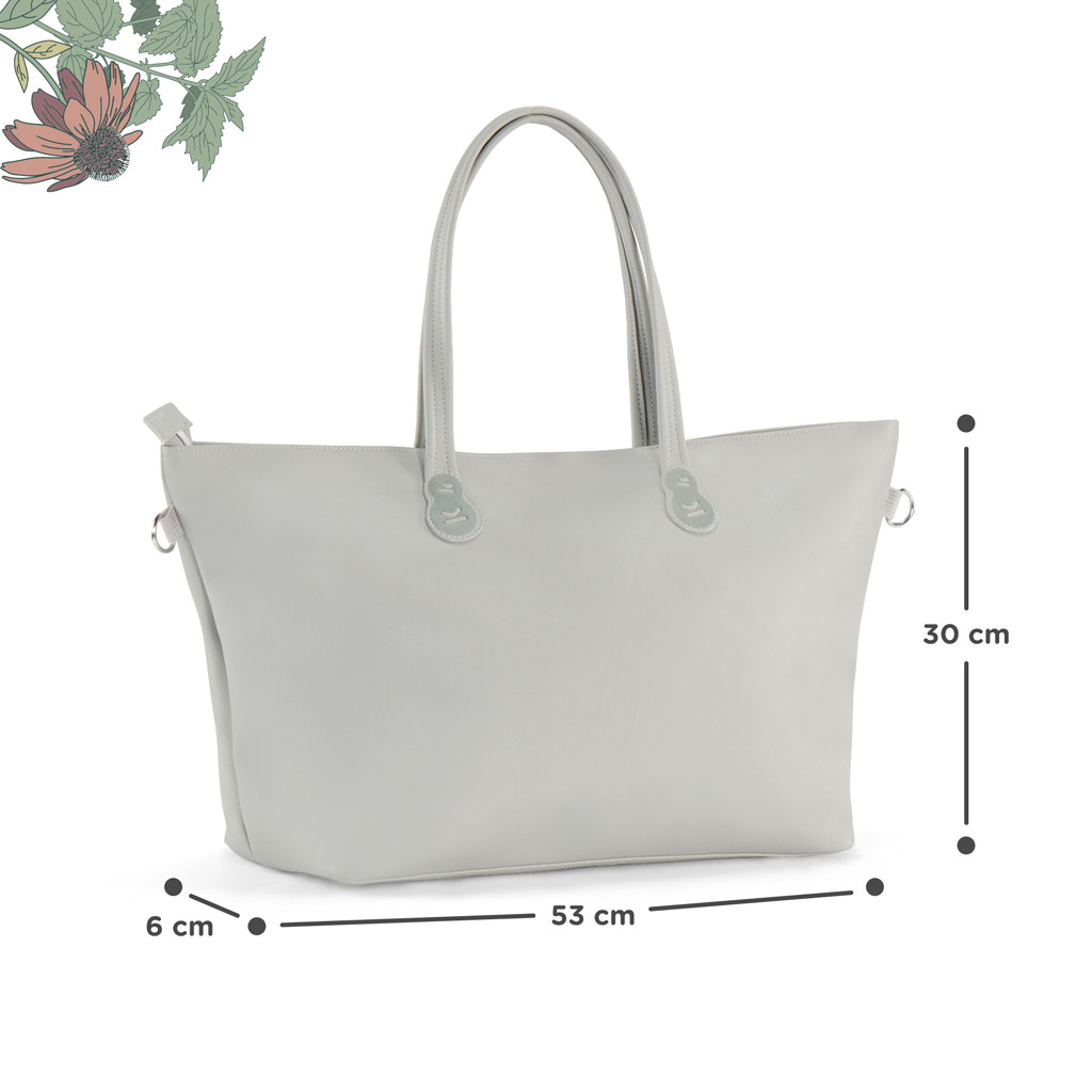 KINDERKRAFT SELECT Pelenkázótáska Treasurebag Light Grey Nature Vibes, Premium