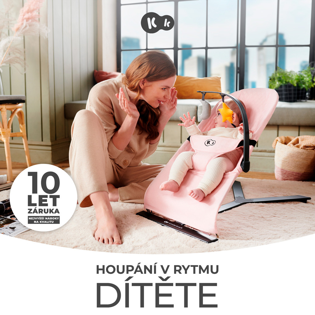 KINDERKRAFT Pihenőszék hintázó Mimi Beige, 9 kg-ig