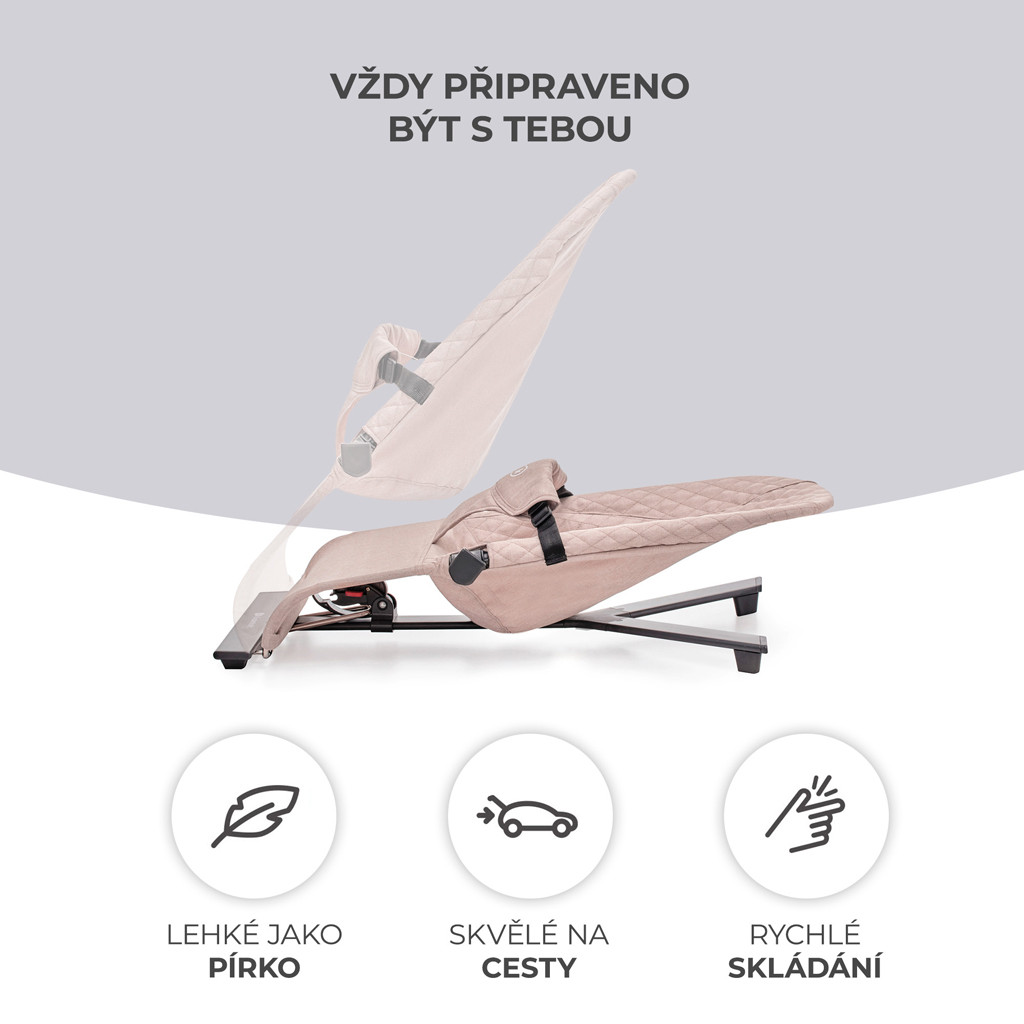 KINDERKRAFT Pihenőszék hintázó Mimi Beige, 9 kg-ig