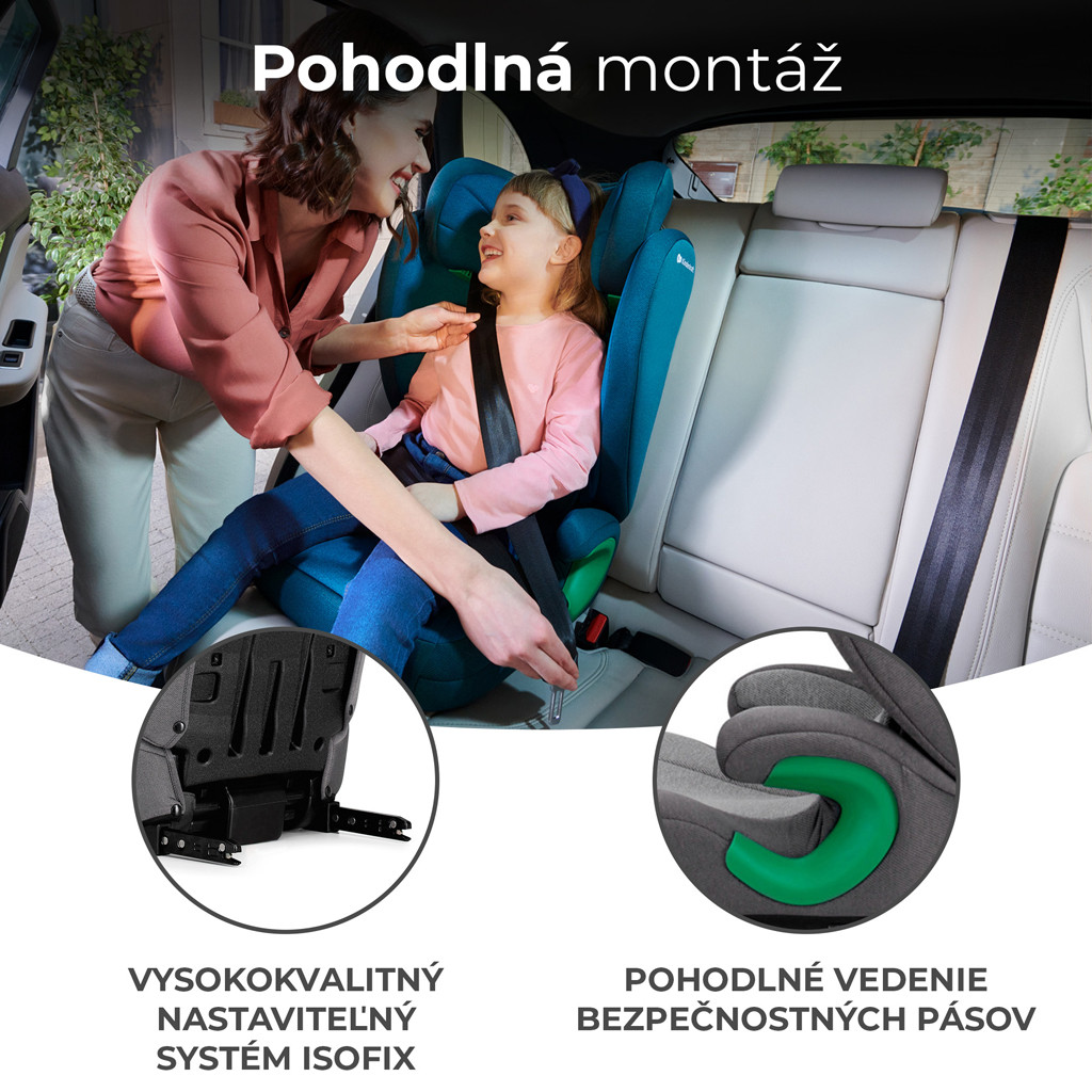 KINDERKRAFT Autósülés Junior Fix 2 100-150 cm Rocket Grey