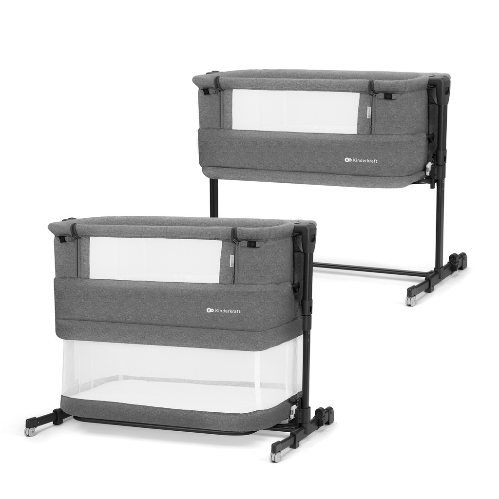 KINDERKRAFT Állítható magasságú gyermekágy Neste grow Grey Melange