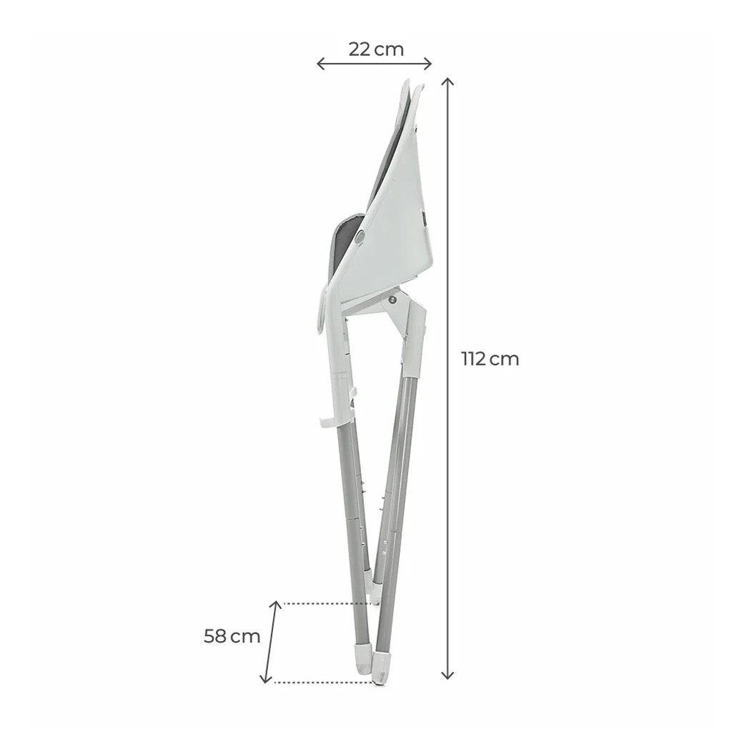 KINDERKRAFT Etetőszék Dinnly 2 az 1-ben Szürke