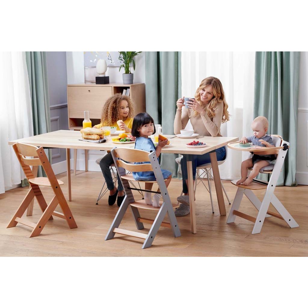 KINDERKRAFT Etetőszék Enock párnázással Grey wooden, Premium