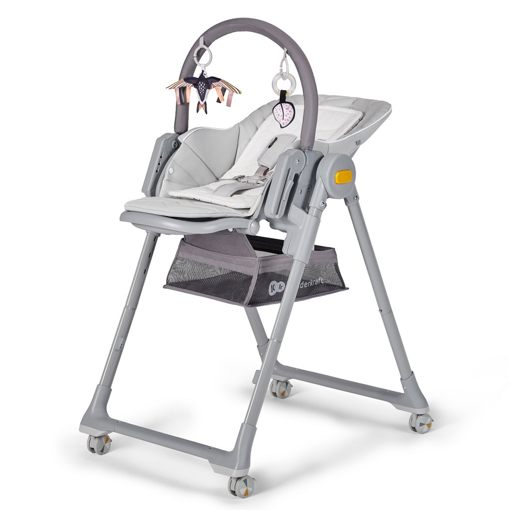 KINDERKRAFT SELECT Etetőszék Lastree Grey, Premium