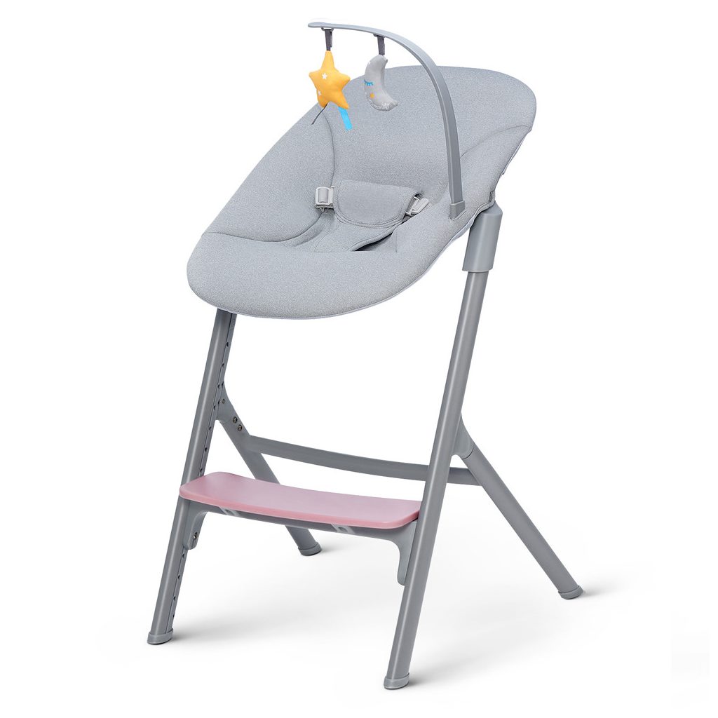 KINDERKRAFT SELECT Szett etetőszék Livy Aster Pink + pihenőszék Calmee, Premium
