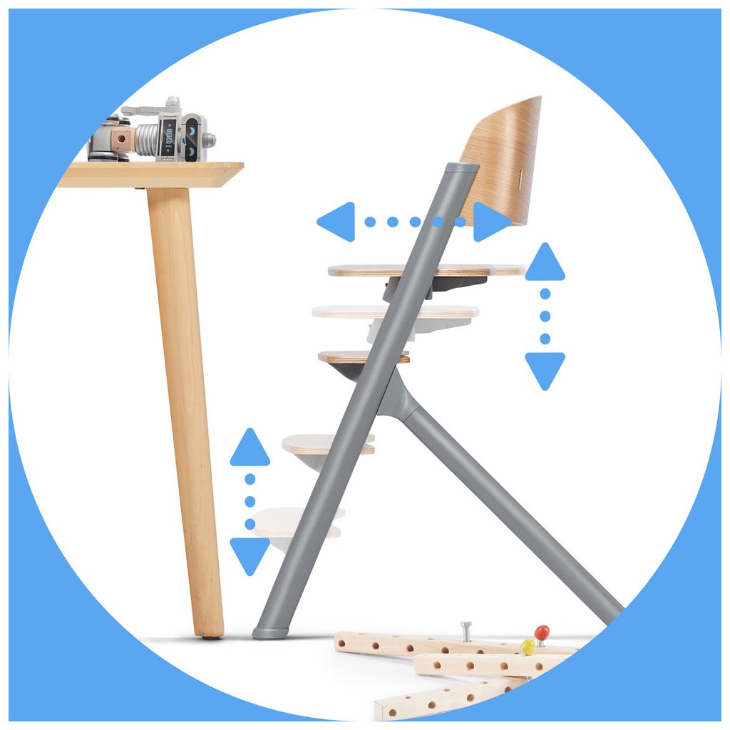 KINDERKRAFT SELECT Szett etetőszék Livy Oak + pihenőszék Calmee, Premium