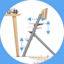 KINDERKRAFT SELECT Szett etetőszék Livy Oak + pihenőszék Calmee, Premium