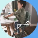 KINDERKRAFT SELECT Szett etetőszék Livy Oak + pihenőszék Calmee, Premium