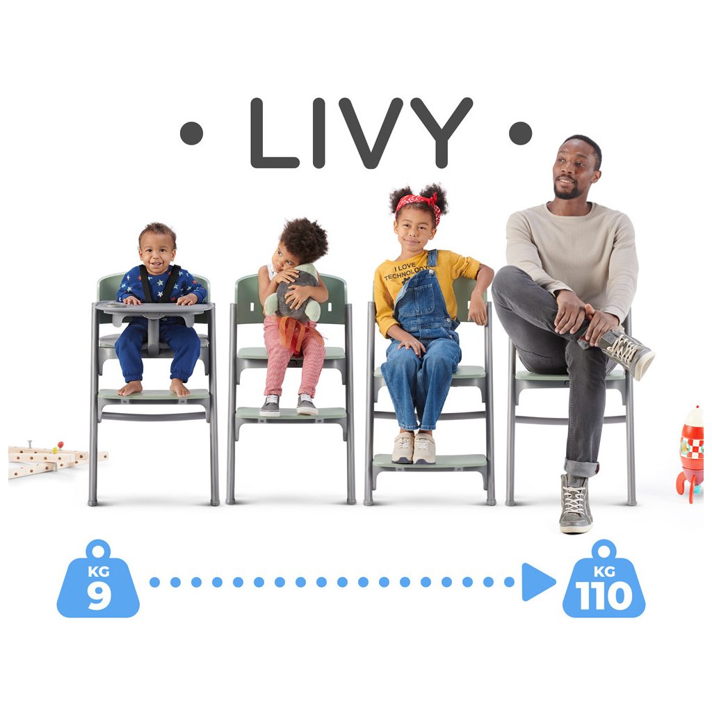 KINDERKRAFT SELECT Etetőszék 3 az 1-ben LIVY Aster Pink, Premium