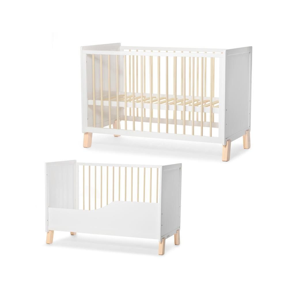 KINDERKRAFT SELECT Fából készült kiságy korláttal NICO White