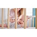 KINDERKRAFT SELECT Fából készült kiságy korláttal NICO White