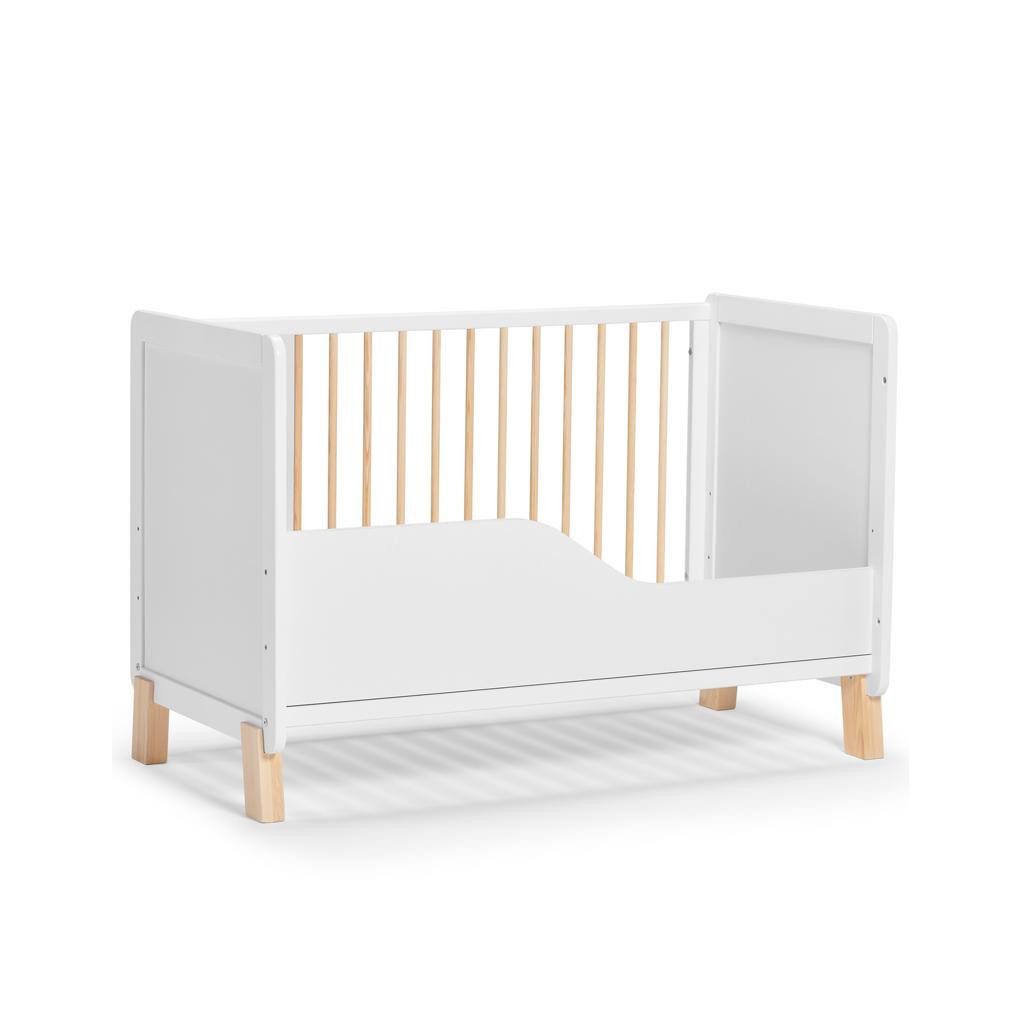 KINDERKRAFT SELECT Fából készült kiságy korláttal NICO White