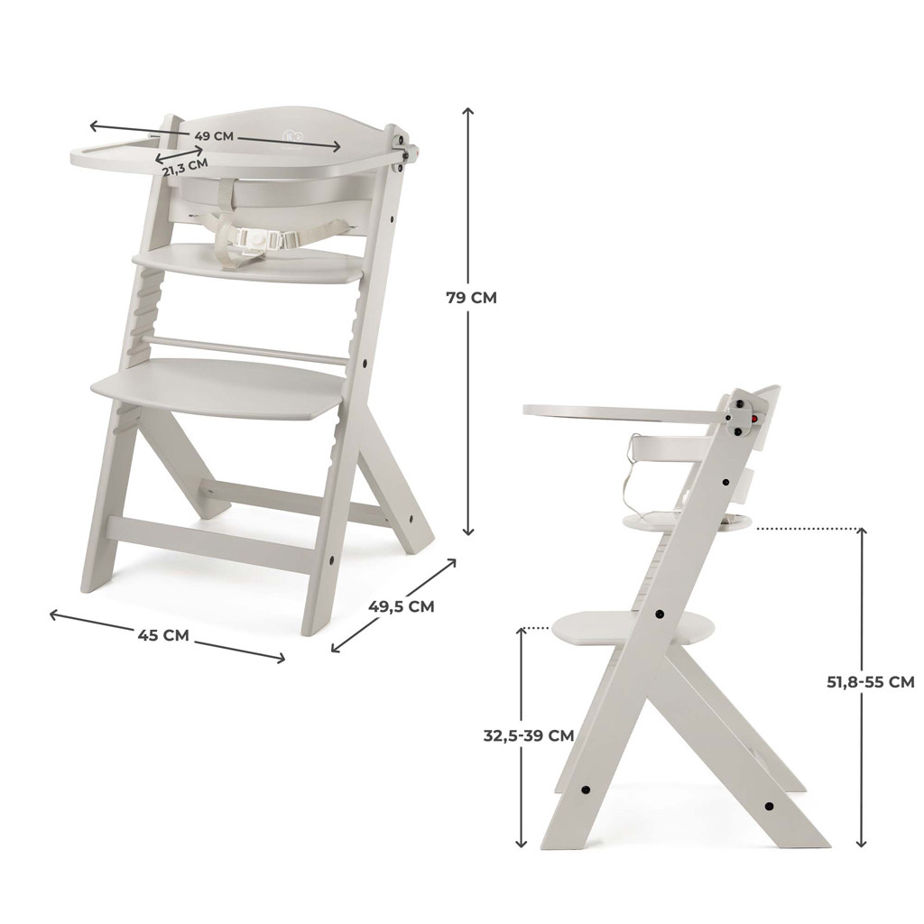 KINDERKRAFT Etetőszék Enock Bézs