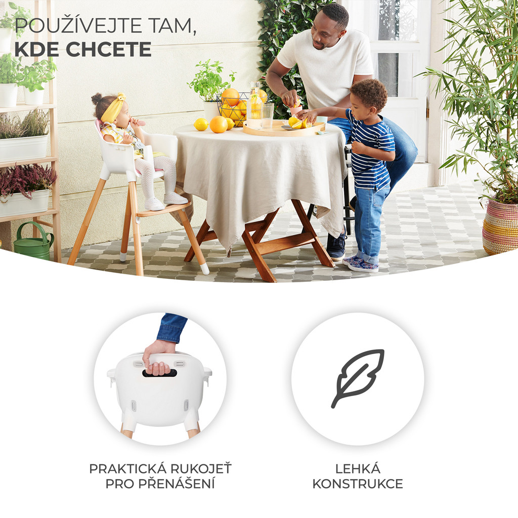 KINDERKRAFT Etetőszék Sienna szürke