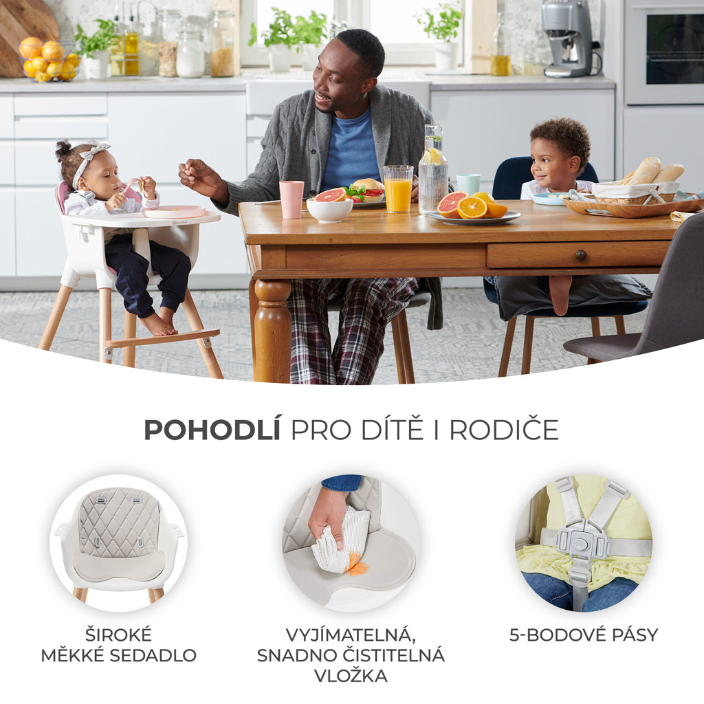KINDERKRAFT Etetőszék Sienna szürke