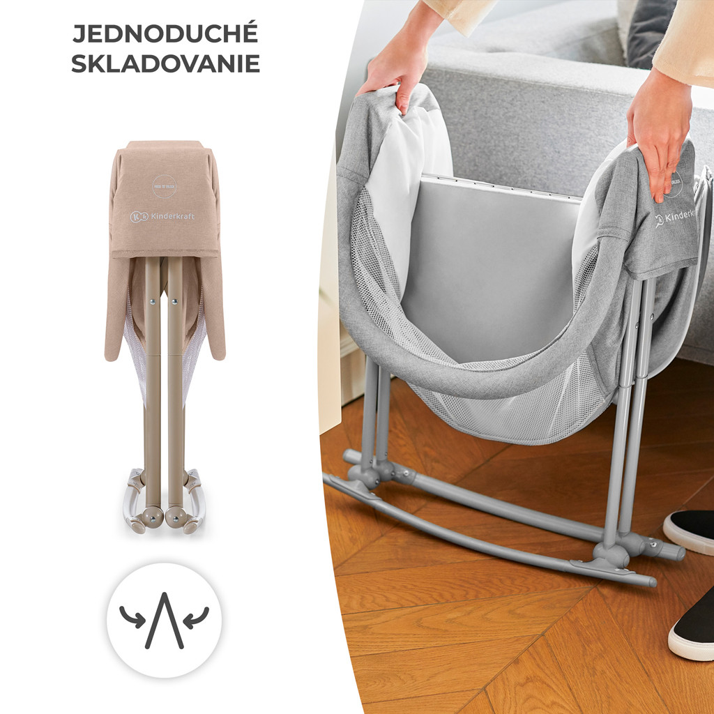 KINDERKRAFT Gyermekágy 3 az 1-ben Lovi Beige