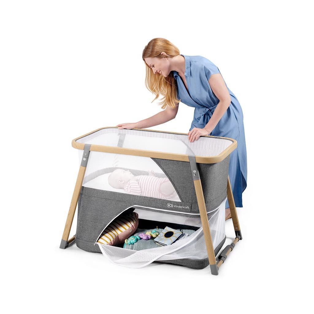 KINDERKRAFT Multifunkciós 4 az 1-ben babaágy Sofi Gray