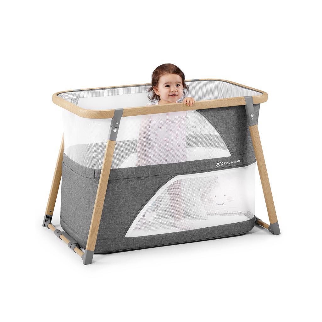 KINDERKRAFT Multifunkciós 4 az 1-ben babaágy Sofi Gray