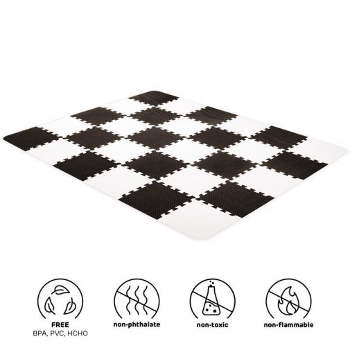 KINDERKRAFT Habos puzzle alátét Luno 150 x 180 cm Fekete, 30 db