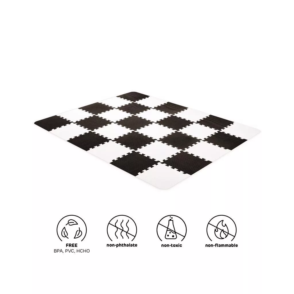 KINDERKRAFT Habos puzzle alátét Luno 150 x 180 cm Fekete, 30 db