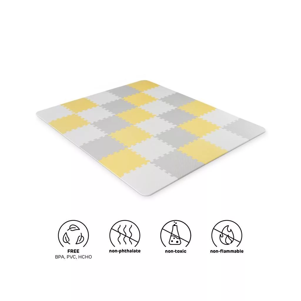 KINDERKRAFT Habos puzzle alátét Luno 150 x 180 cm Sárga, 30 db