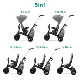 KINDERKRAFT SELECT Easytwist Platinum Grey, Premium tricikli