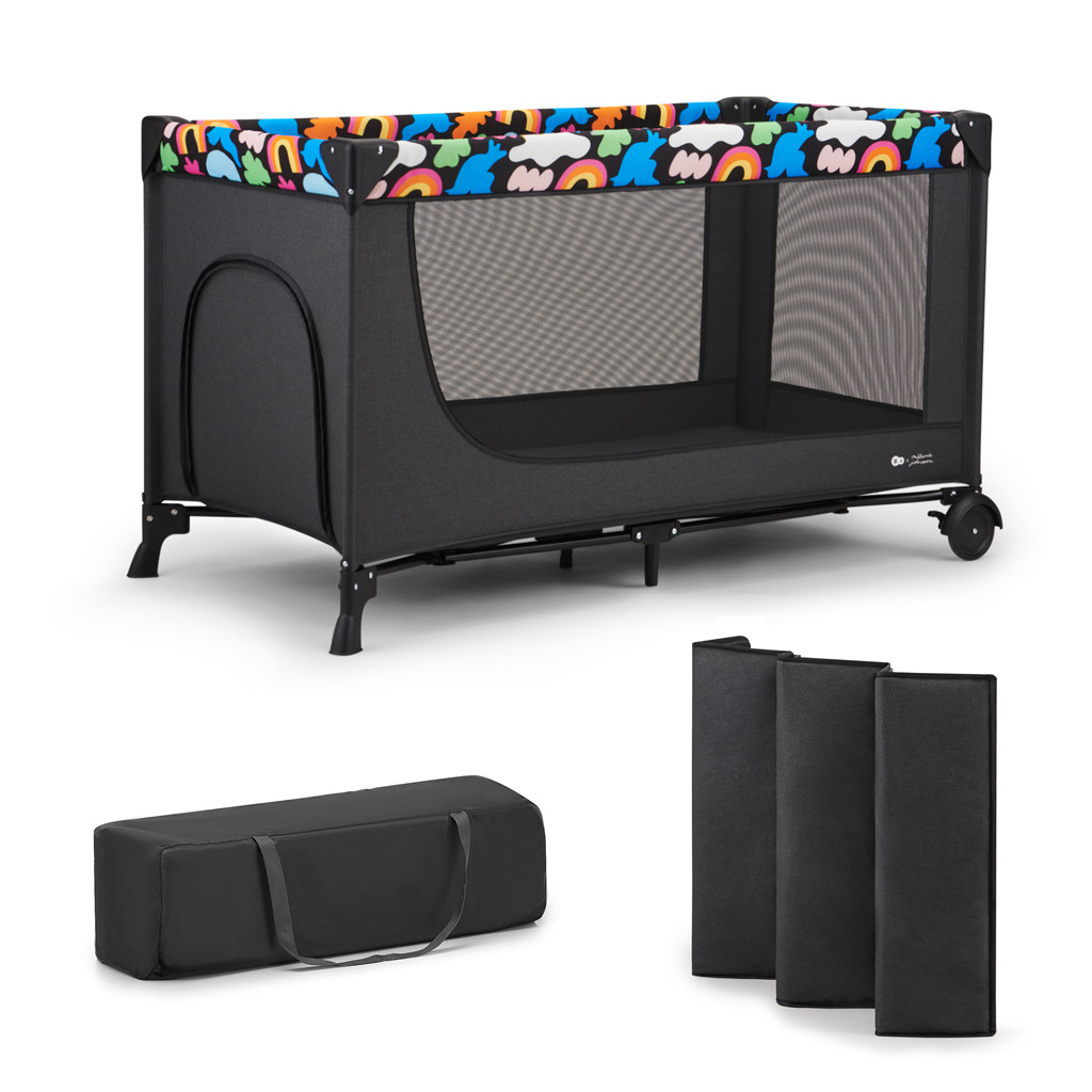 KINDERKRAFT Utazóágy Joy 2 Happy shapes