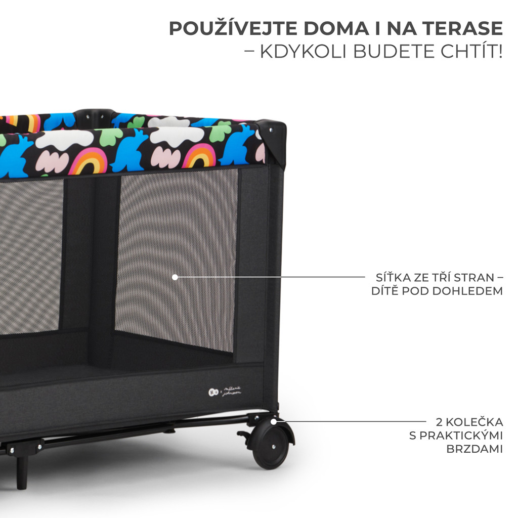 KINDERKRAFT Utazóágy Joy 2 Happy shapes