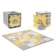 KINDERKRAFT Habosított puzzle alátét Luno Shapes 185 x 165 cm Sárga, 30db, Prémium