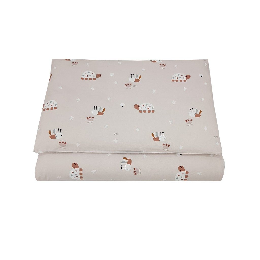 EKO Ágynemű 2 részes pamut Bees Beige mintával 40x60 cm, 90x120 cm