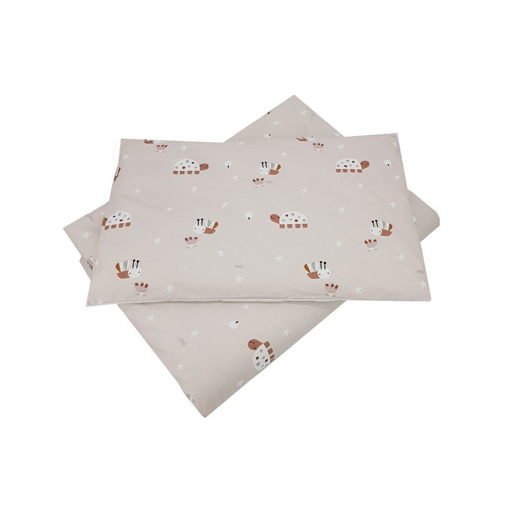 EKO Ágynemű 2 részes pamut Bees Beige mintával 40x60 cm, 90x120 cm