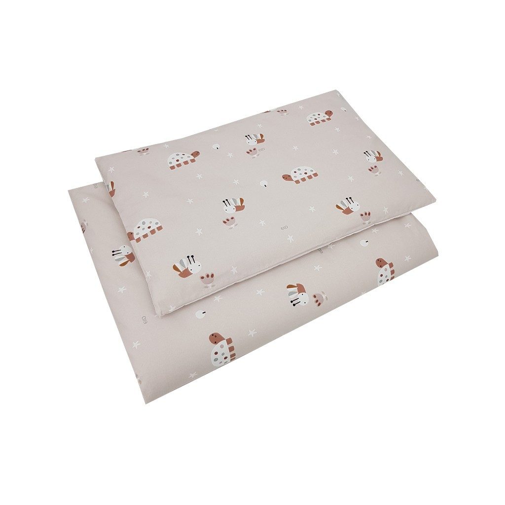 EKO Ágynemű 2 részes pamut Bees Beige mintával 40x60 cm, 90x120 cm