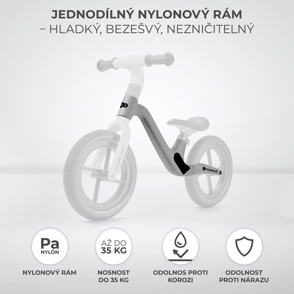 KINDERKRAFT Xploit Moonstone ezüst futóbicikli