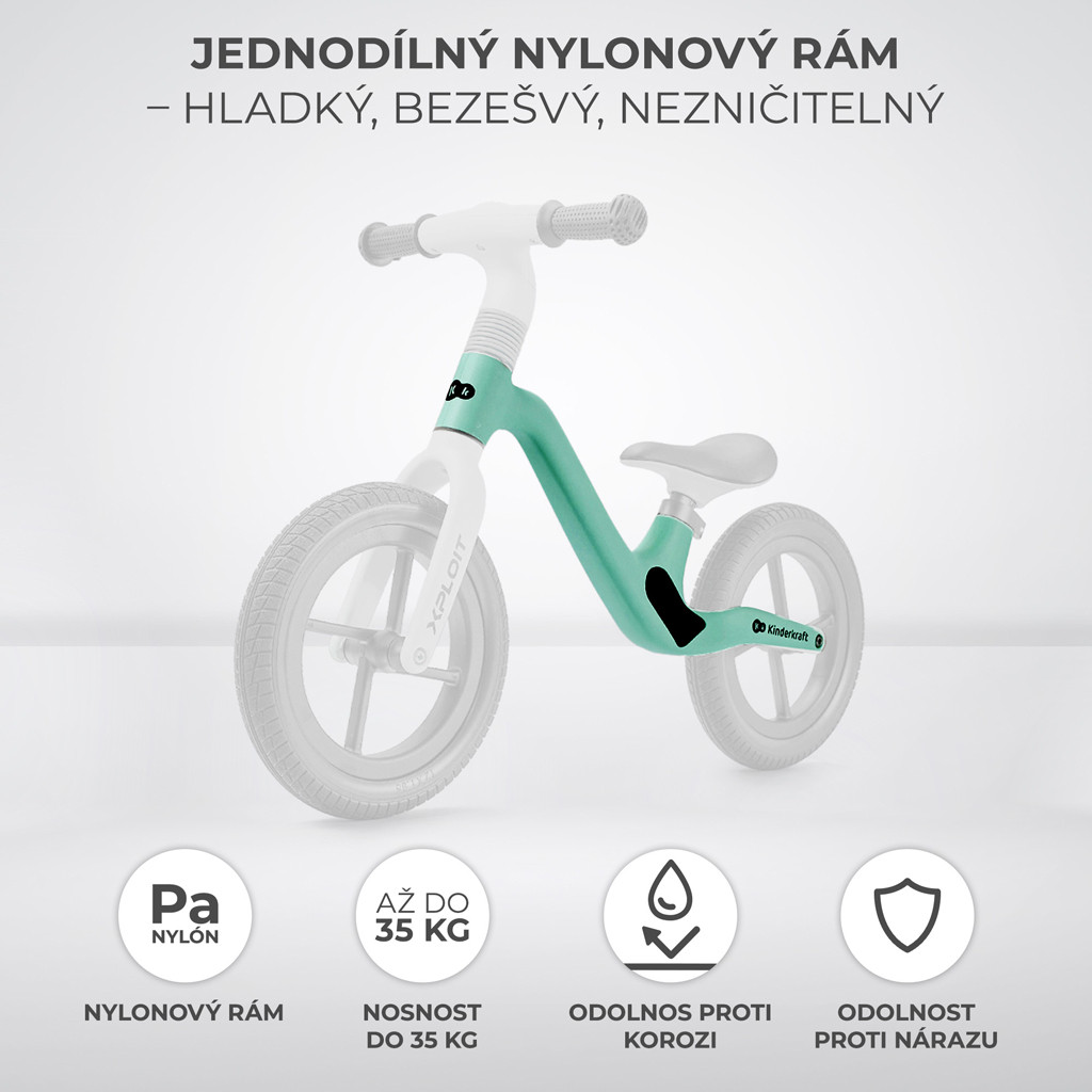 KINDERKRAFT Xploit türkiz színű futóbicikli