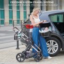 KINDERKRAFT Moov 2 3v1 kombinált babakocsi Pure Black - habkerekek