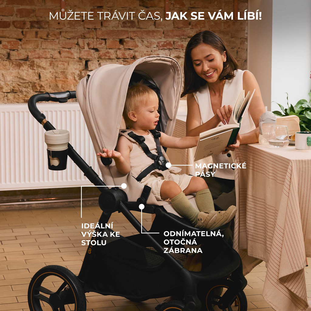 KINDERKRAFT Kombinált babakocsi Nea 2 2in1 Beige