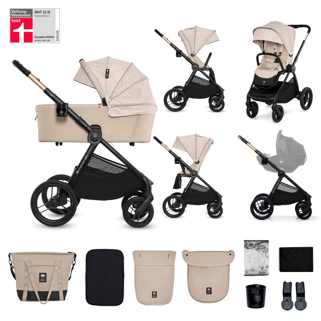 KINDERKRAFT Kombinált babakocsi Nea 2 2 az 1-ben Dune Whisper Bizuu