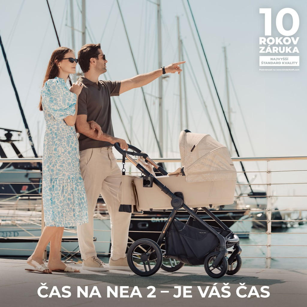 KINDERKRAFT Kombinált babakocsi Nea 2 2 az 1-ben Dune Whisper Bizuu