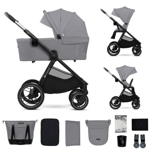KINDERKRAFT Kombinált babakocsi Nea 2 2in1 Platinum Grey
