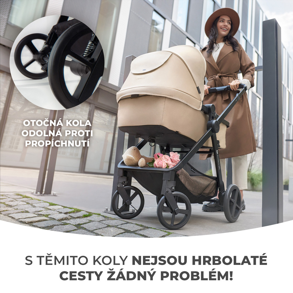 KINDERKRAFT Babakocsi kombinált 4 az 1-ben Newly Classic Black + Mink PRO
