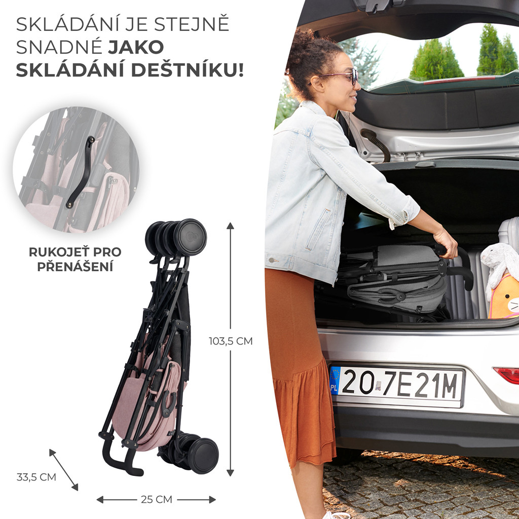 KINDERKRAFT Sport babakocsi Siesta Pink Princess