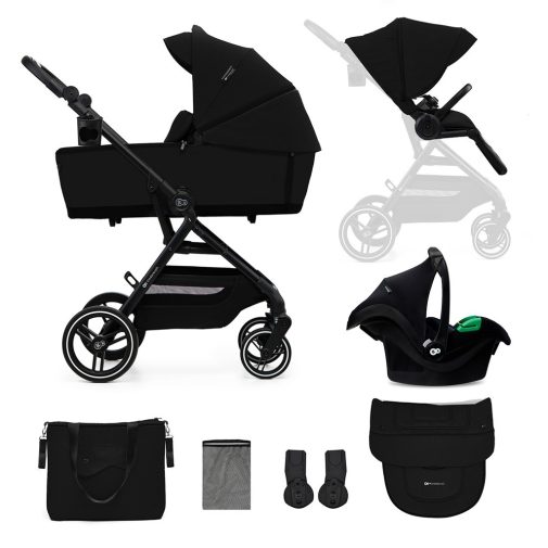 KINDERKRAFT SELECT Kombinált babakocsi Yoxi 3 az 1-ben Pure Black