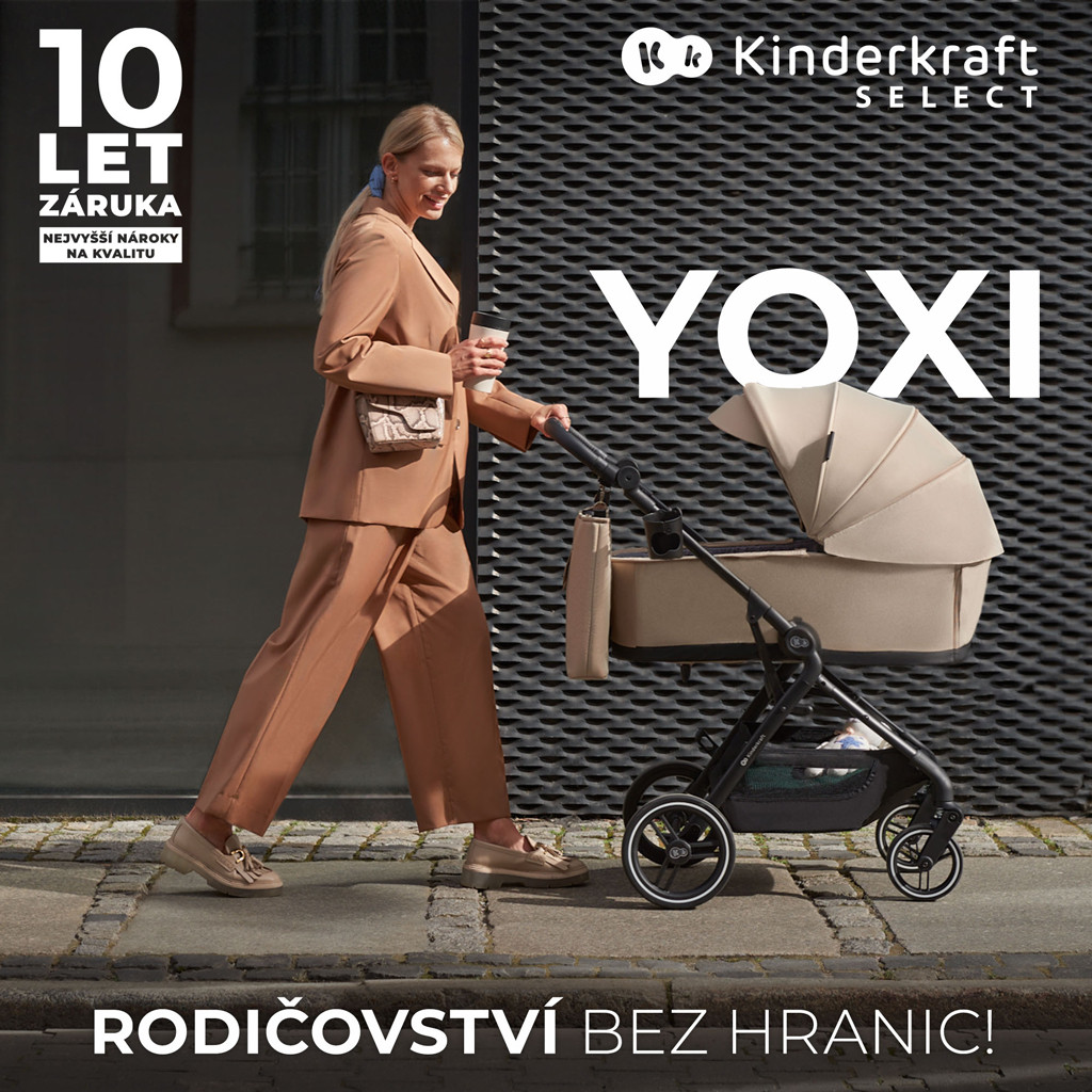 KINDERKRAFT SELECT Yoxi 2v1 kombinált babakocsi Mystic Green