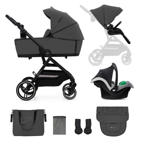 KINDERKRAFT SELECT Kombinált babakocsi Yoxi 3 az 1-ben Moonlight Grey