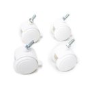 MIMIKO Kerekek biztosítóval fehér a kiságyhoz