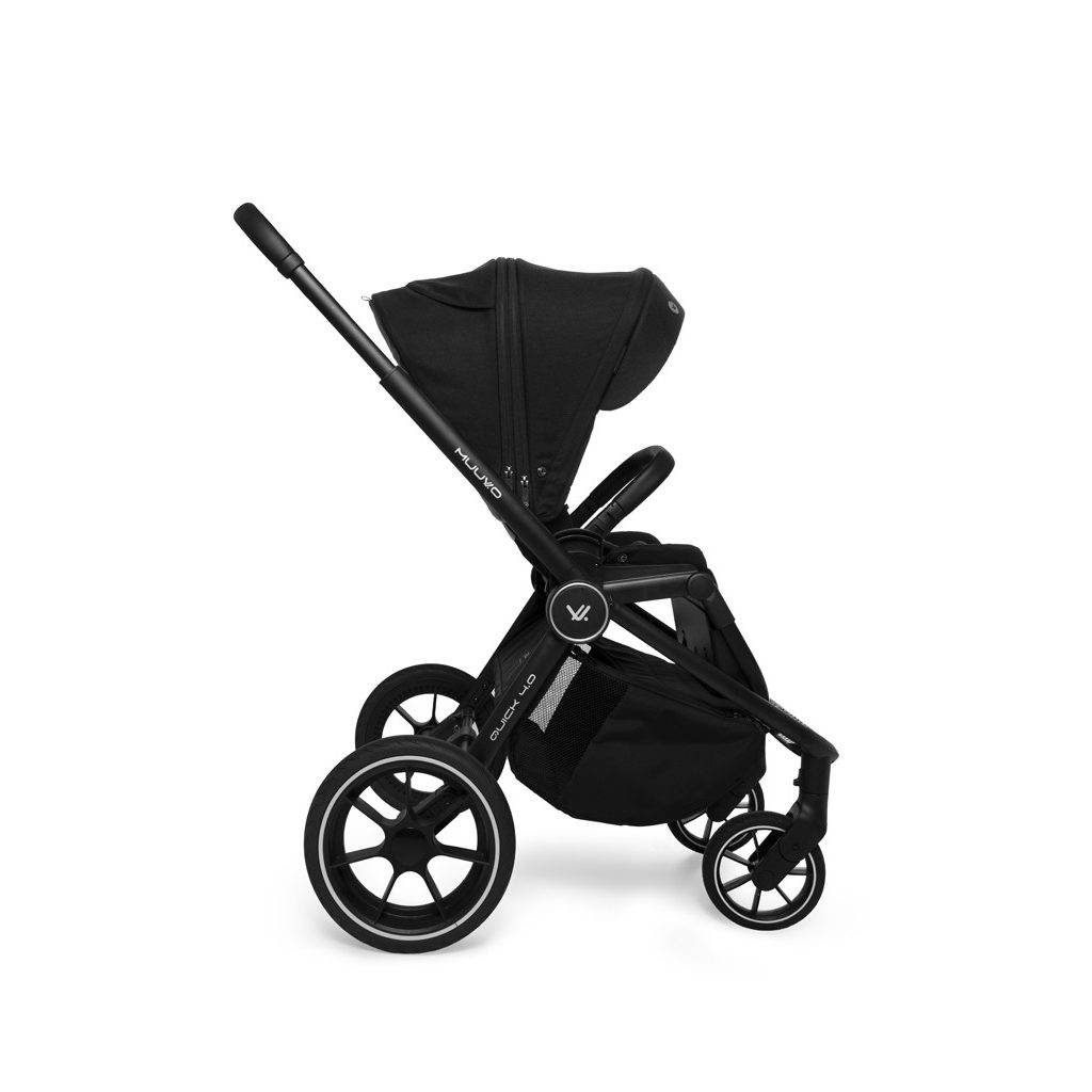 MUUVO Kombinált babakocsi Quick 4.0 Classic black szett 2in1