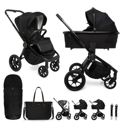 MUUVO  Kombinált babakocsi Quick SE 2 Chromium black szett 2in1