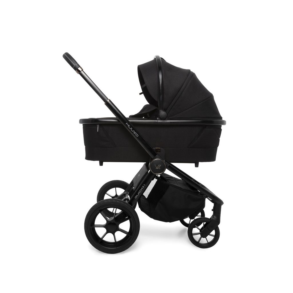 MUUVO  Kombinált babakocsi Quick SE 2 Chromium black szett 2in1