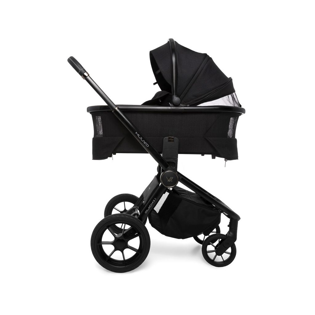 MUUVO  Kombinált babakocsi Quick SE 2 Chromium black szett 2in1